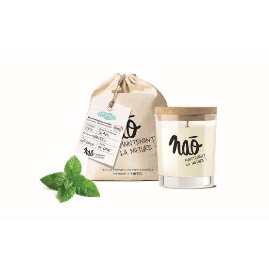 Bougie Parfumée Naturelle Menthe 200gr ECOCERT