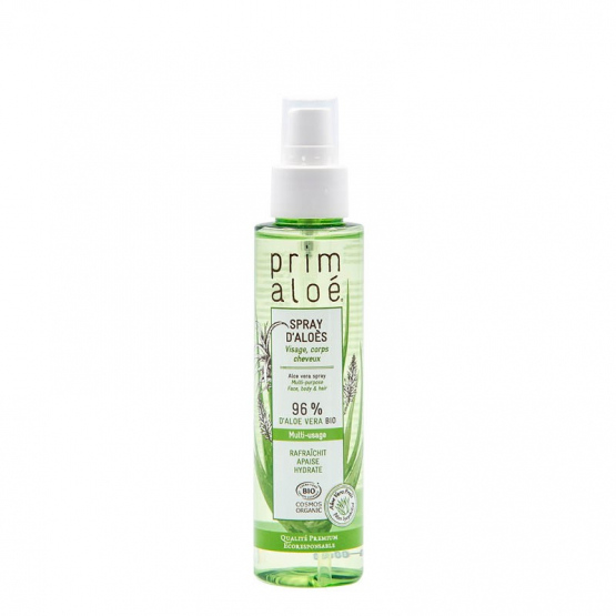Spray d'Aloès Multi Usage Visage - Corps - Cheveux - 96% Aloé Vera frais & bio - 125 ml COSMOS