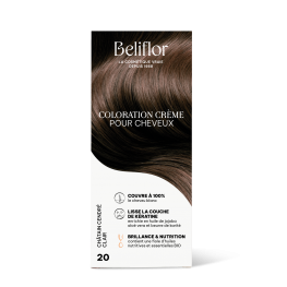 Coloration capillaire permanente de Beliflor - CC20 - Châtain cendré clair