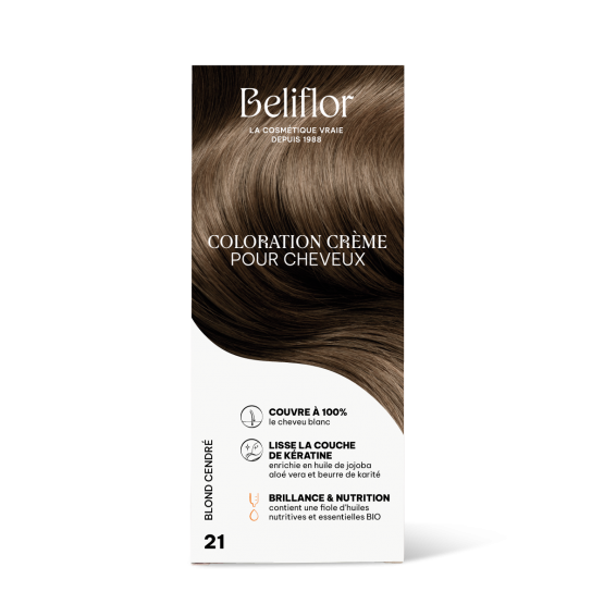 Coloration capillaire permanente de Beliflor - CC21 - Blond cendré