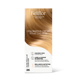 Coloration capillaire permanente de Beliflor - CC26 - Blond très clair cuivré doré